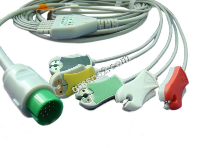 کابل یک قطعه spacelab با 5-LEAD iec grabber leadwires- .jpg