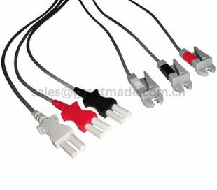 سازگار Spacelab Ultraview 90369 مجموعه رهبری Tru-Link ، 3-Lead ، AHA ، Grabber