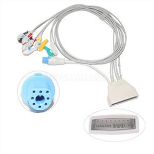 ECG 5-کابل تله متری سرب Grabber plus Spo2 برای HP MX40